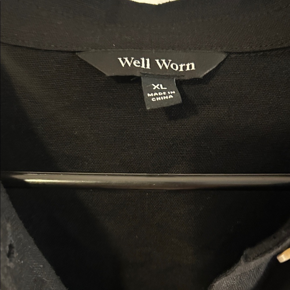 Well Worn Classic Black Button Down Dress - Picture 2 of 9
